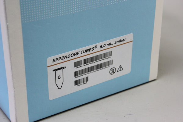 NEW 200 EPPENDORF TUBES 5.0 ML AMBER PCR CLEAN 0030119452