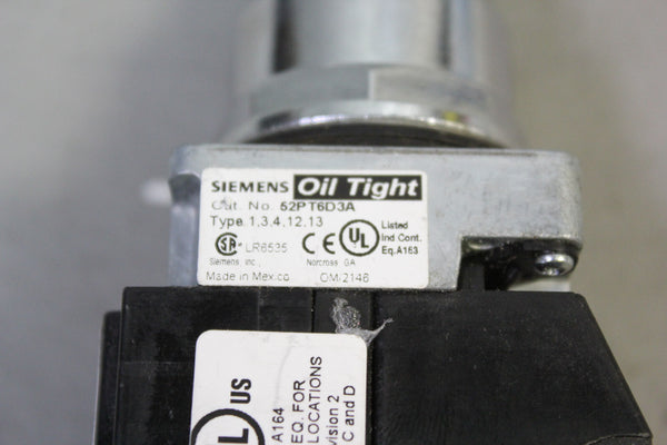 SIEMENS 52PP2G3AB PUSH BUTTON GREEN LED OIL TIGHT