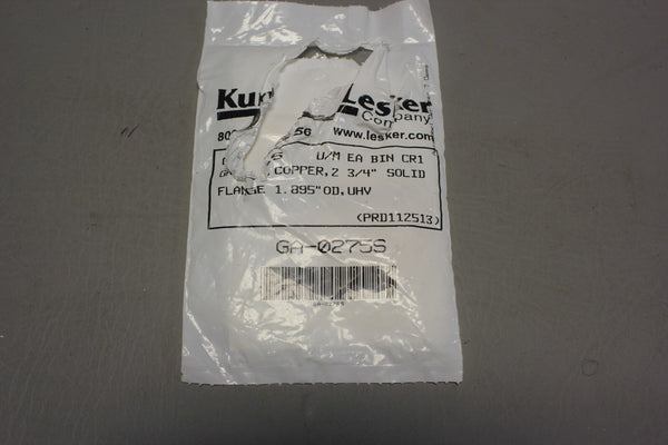 3 PC NEW KURT J LESKER GA-0275S