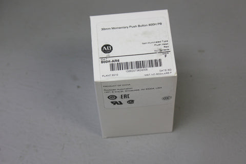 NEW ALLEN BRADLEY 30MM MOMENTARY PUSH BUTTON 800H-AR6 F