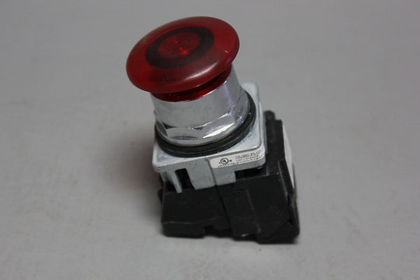 SIEMENS 52PP2GRAB RED MUSHROOM HEAD OIL-TIGHT PUSH BOTTON SWITCH W/52BJK, 52AATG