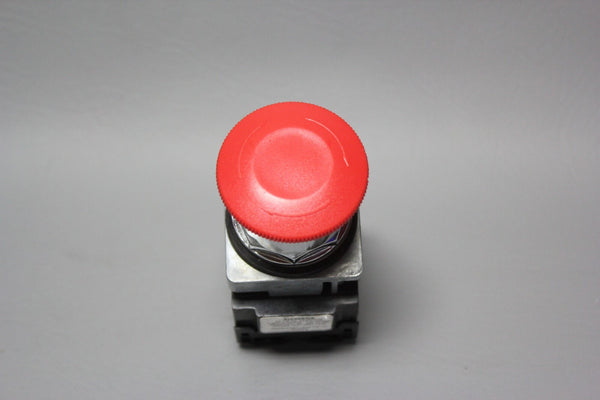 SIEMENS OIL TIGHT RED MUSHROOM HEAD PUSH BUTTON 52PR8EZ, 52AAFD2B AND 52BAJ