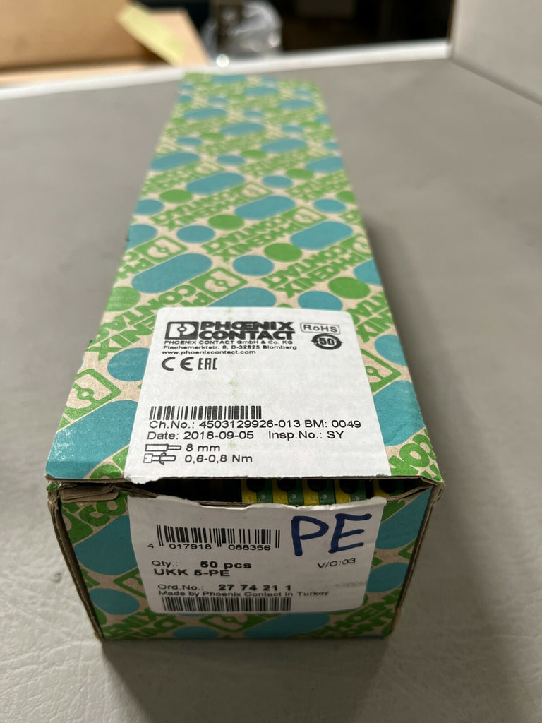 50 Phoenix Contact Terminal Clamps Protective Conductor UKK 5-PE