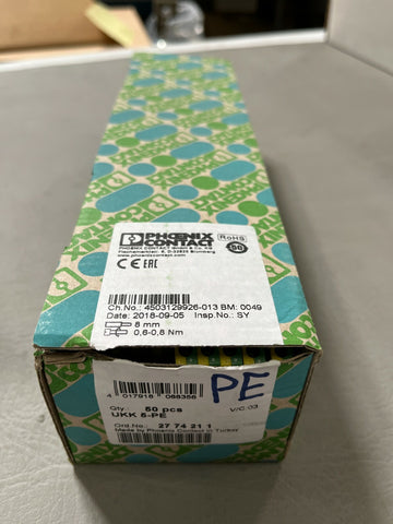 50 Phoenix Contact Terminal Clamps Protective Conductor UKK 5-PE