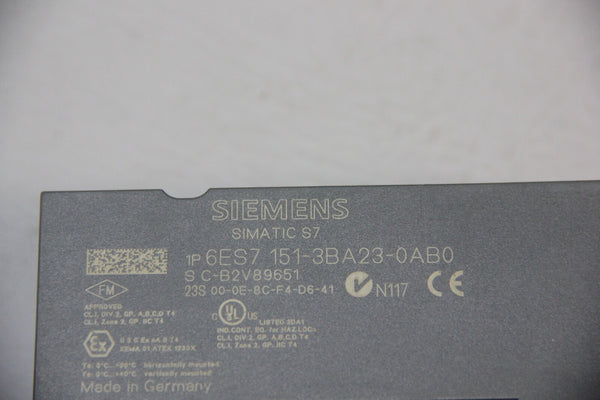 SIEMENS SIMATIC S7 DP INTERFACE MODULE 6ES7 151-3BA23-0AB0