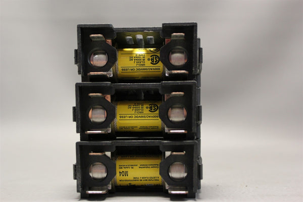 Lot of 3 BUSSMANN FUSE HOLDER AND FUSE LPJ-20SP JTN60060