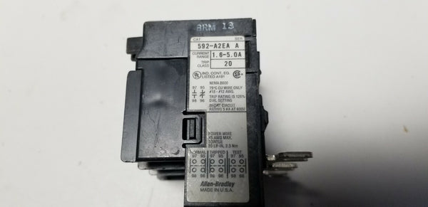 Allen Bradley Overload Relay 592-A2EA SER.A