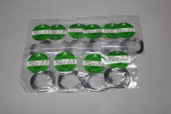 American Iron & Metal SN63/PB37 Wire Solder No Clean .032" Flux (10) Samples