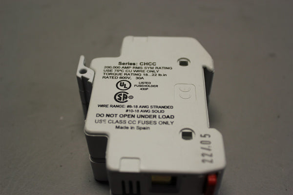 Lot of 5 BUSSMANN FUSE HOLDER 30AMP CHCC2DI