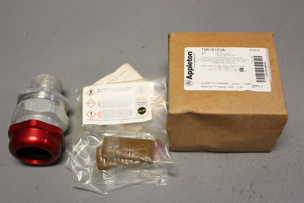 New APPLETON Aluminum Metal Clad MC Cable Connector TMCX100A