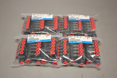 NEW SMC KM11-03-09-10 PNEUMATIC MANIFOLD 2 INPUTS 10 OUTPUTS  20PCS
