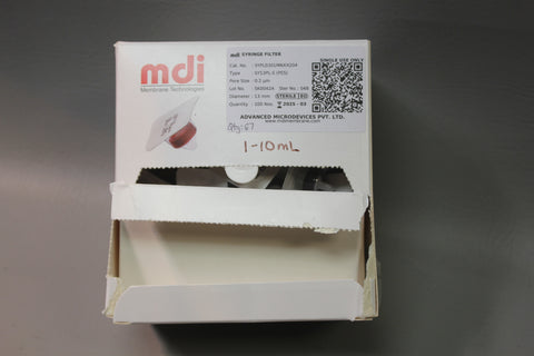 67- MDI SYRINGE FILTERS SYPL0301MNXX204 0.2UM PORE SIZE 13MM DIAMETER