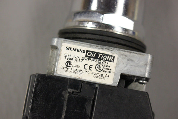 SIEMENS 52PP3G7U 52PP3G2UB GREEN OIL TIGHT PUSHBUTTON