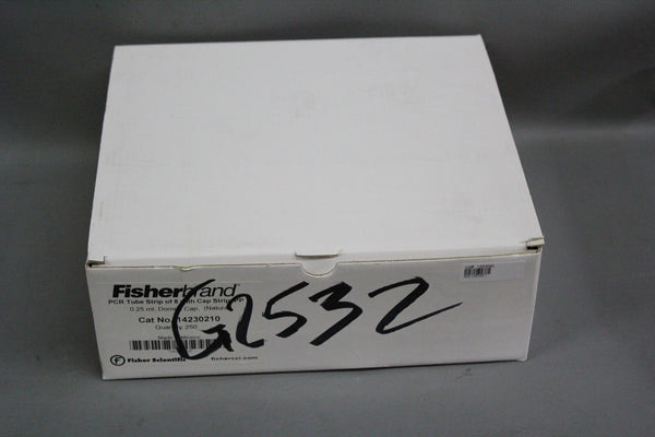 250 NEW FISHER PCR TUBE STRIP OF 8 WITH CAP STRIP PP 0.25ml DOMED CAP 14230210