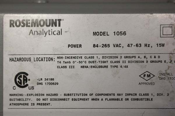 EMERSON/ROSEMOUNT DUAL CHANNEL TRANSMITTER 1056-03-27-38-AN #2