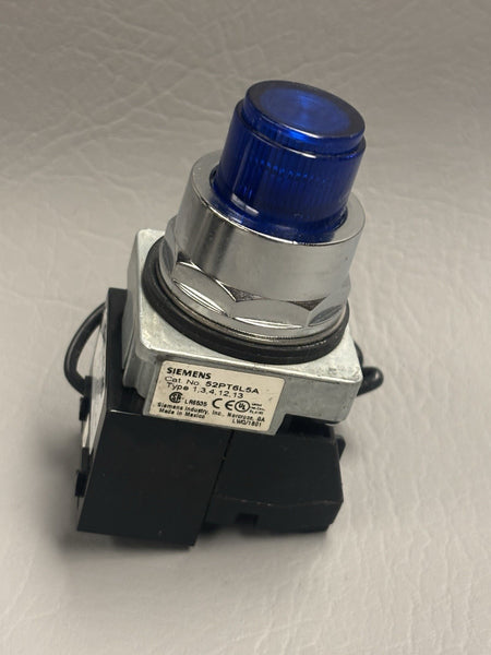 SIEMENS 52PT6L5A PILOT LIGHT BLUE ILLUMINATED