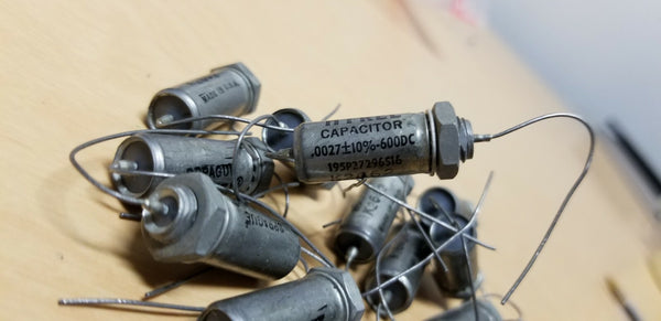 13 Unused Sprague Hyrel PIO Capacitors .0027 600VDC Tube Amp