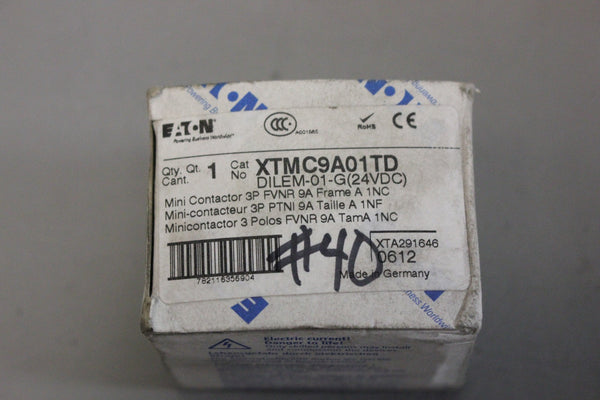 NEW EATON MINI CONTACTOR  XTMC9A01TD  DILEM-01-G