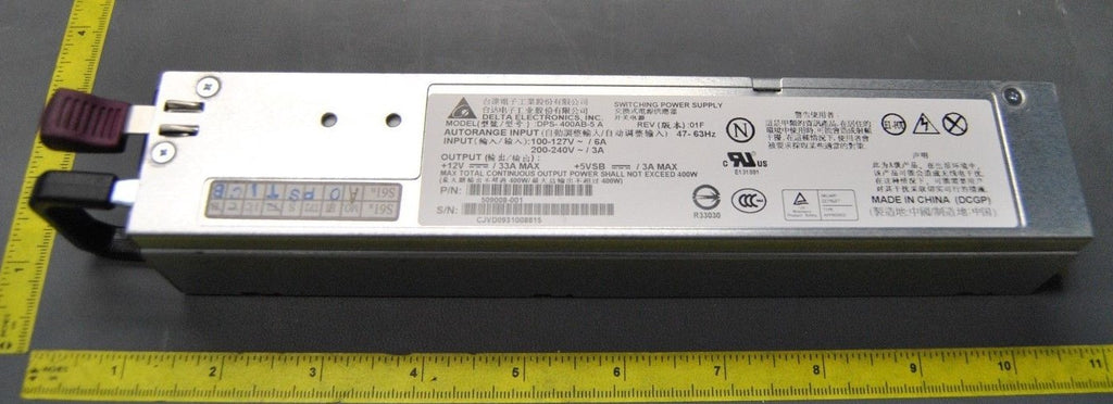 DELTA HOT SWAP DPS-400AB-5 A 400W POWER SUPPLY HP 509008-001 (S22-3-51E)