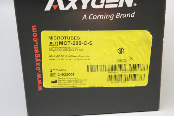 250 Axygen MCT-200-C-S Microtubes 2.0 ml clear, Homo-polymer, Boil-proof