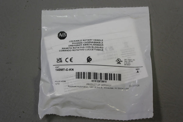 NEW LOT OF 10 ALLEN BRADLEY LOCKABLE ROTARY HANDLES P/N: 140MT-C-KN A sealed