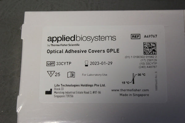 25 NEW APPLIED BIOSYSTEMS OPTICAL ADHESIVE COVERS GPLE A49767
