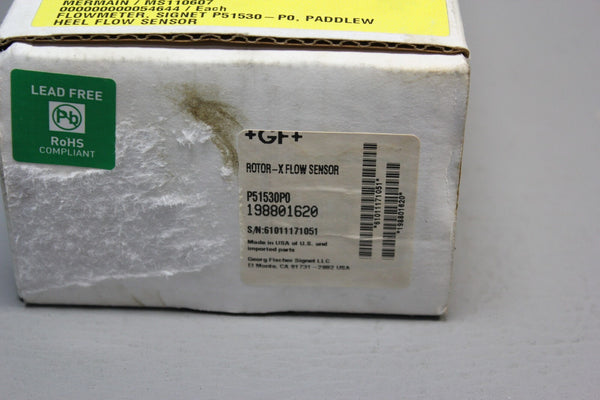NEW GF SIGNET ROTOR-X PADDLE WHEEL FLOW SENSOR P51530-P0 198801620