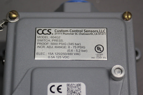 NEW CCS HIGH PRESSURE SWITCH  CCS 604G2