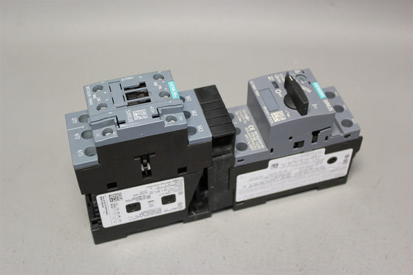 Unused SIEMENS POWER CONTACTOR + CIRCUIT BREAKER 3RT2024-1BB40 3RV2011-1FA10