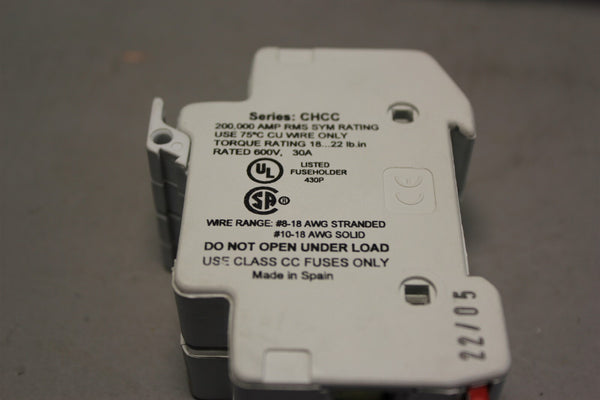 Lot of 6 BUSSMANN FUSE HOLDER 30AMP CHCC2DI