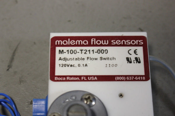 UNUSED MALEMA FLOW SENSOR M-100-T211-000