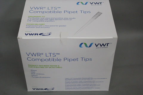 NEW CASE OF 8 RACKS OF VWR LTS COMPATIBLE PIPET PIPETTE TIPS 1000uL 76322-164