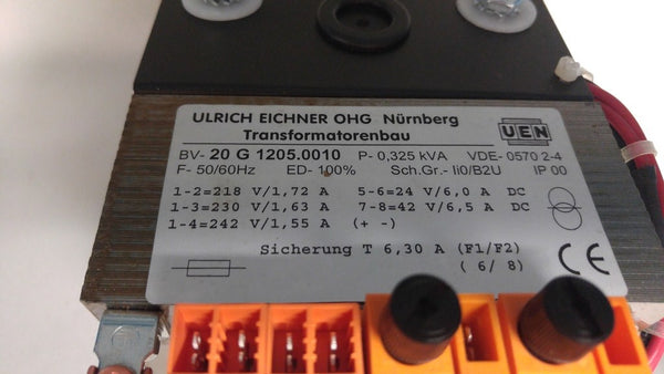 ULRICH EICHNER OHG NURNBERG TRANSFORMER BV-20 G 1205.0010 50/60HZ 
