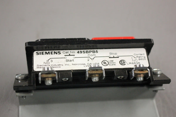 SIEMENS START STOP PUSH BUTTON  49SBPB5