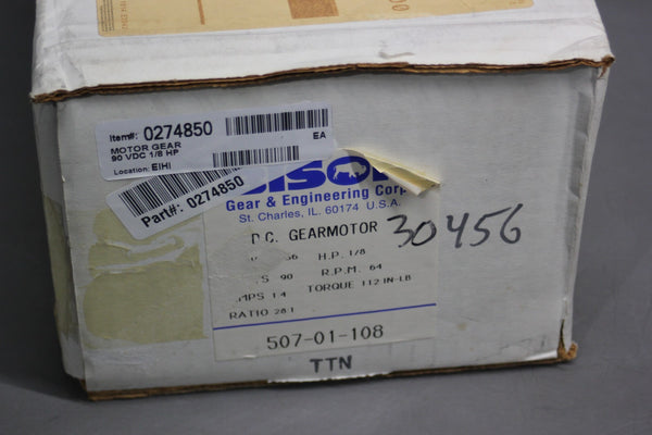 NEW BISON 507-01-108 DC GEARMOTOR