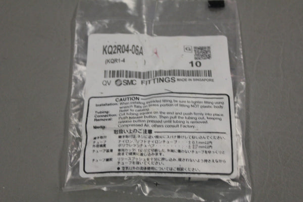 SMC FITTINGS SET OF 10 KQ2R04-06A
