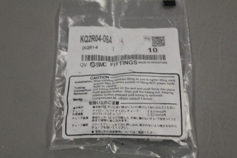 SMC FITTINGS SET OF 10 KQ2R04-06A