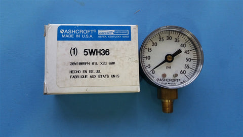 ASHCROFT 60PSI PRESSURE GAUGE 5WH36