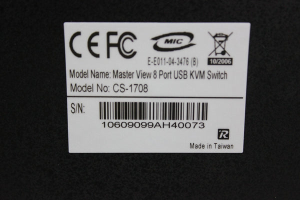 NEW ATEN CS-1708 MASTER VIEW 8 PORT USB KVM SWITCH