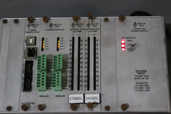 DELTA TAU MOTION CONTROL RACK WITH CPU & MODULES