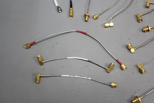 LOT OF 34 MISC. RF MICROWAVE CABLES
