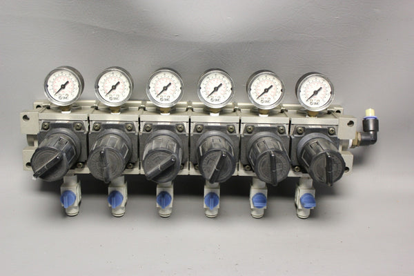 SMC 6 UNIT REGULATOR MANIFOLD  NARM3000-A-N03