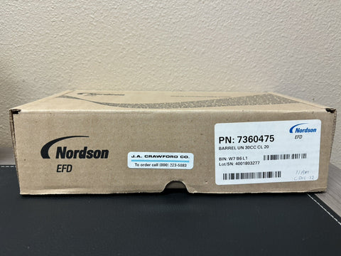 NEW BOX OF 20 NORDSON EFD BARREL SYRINGE 7360475 UN 30CC CL 4001803277