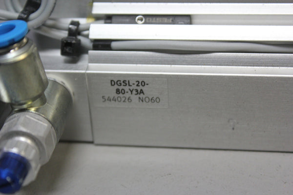 FESTO  GUIDED CYLINDER PNEUMATIC MINI SLIDE DGSL-20-80-Y3A