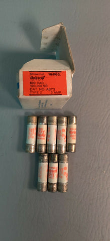 Lot of 8 GOULD SHAWMUT A6Y3 Fuses new