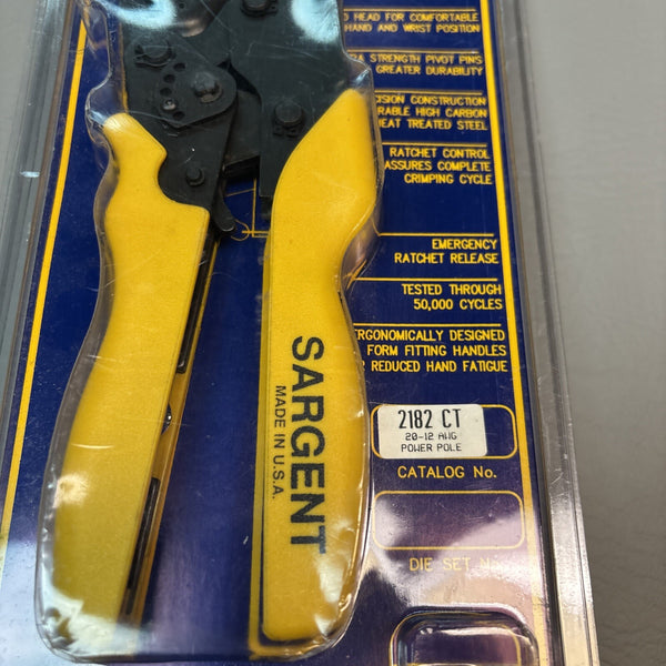 SARGENT 2182 CT SUPER CRIMP 20-12 AWG POWER POLE D-SUBMINIATURE