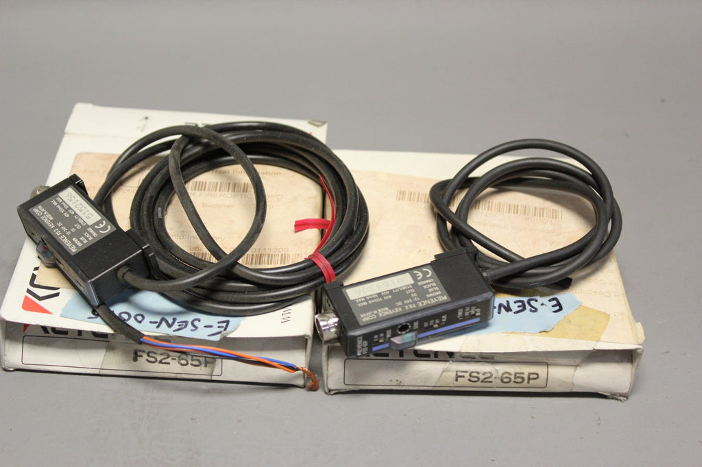 LOT OF 2 NEW KEYENCE FIBER AMPLIFIERS  FS2-65P