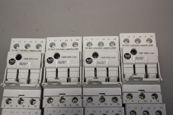LOT OF 8 ALLEN BRADLEY FUSE HOLDERS  140F-D3C-C30
