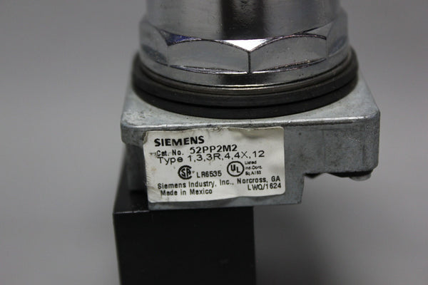 SIEMENS RED ILLUMINATED MUSHROOM HEAD PUSH PULL BUTTON 52PP2M2 W/52AAIM2