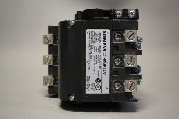 SIEMENS NON REVERSING CONTACTOR  40GP32AF